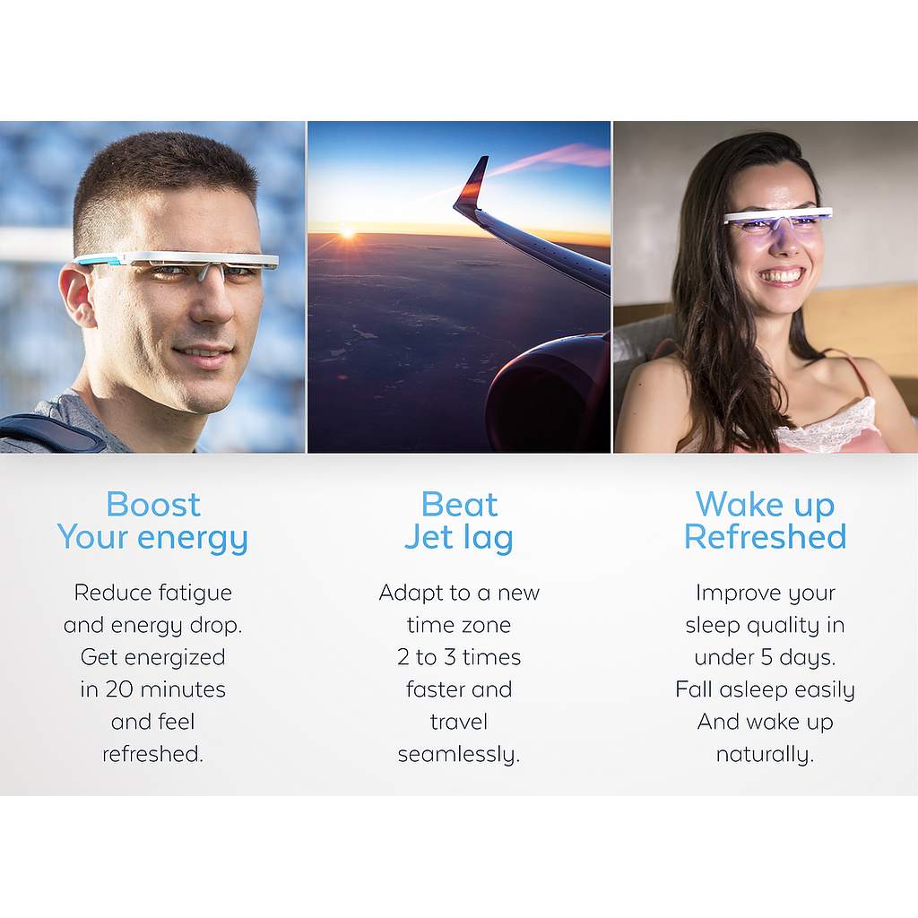 AYO - Gafas Luminoterapia LED BlueLight portátil